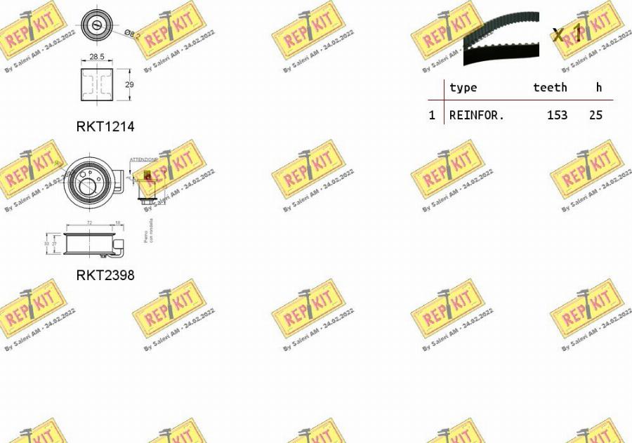 REPKIT RKTK0911 - Timing Belt Set www.autospares.lv