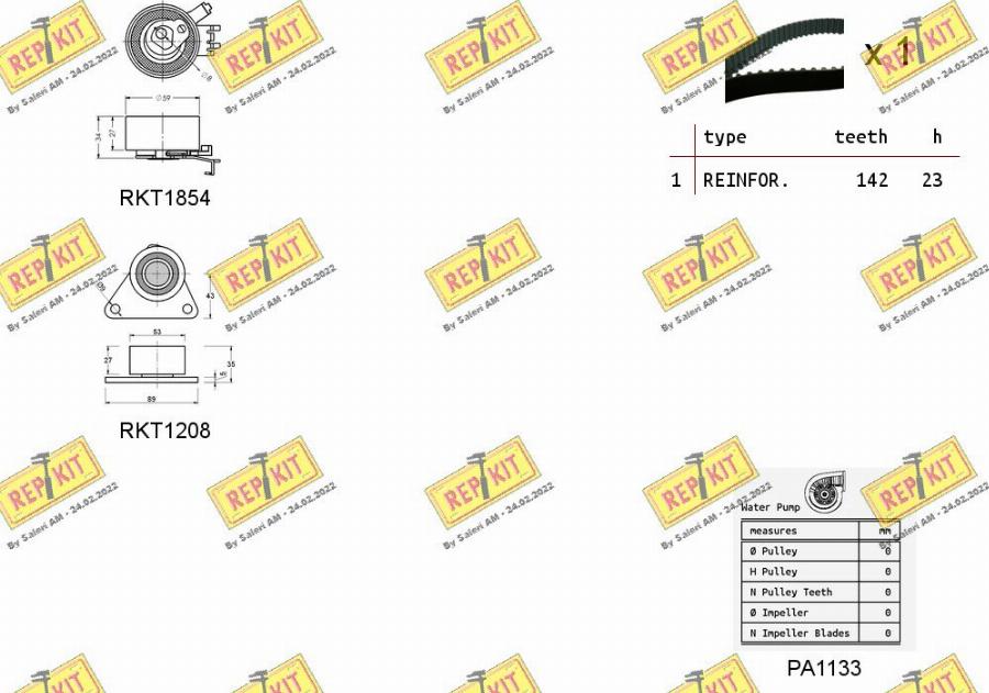 REPKIT RKTK0913PA - Ūdenssūknis + Zobsiksnas komplekts www.autospares.lv