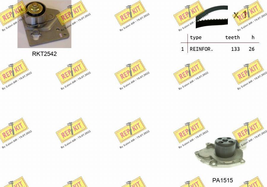 REPKIT RKTK0931PA2 - Water Pump & Timing Belt Set www.autospares.lv