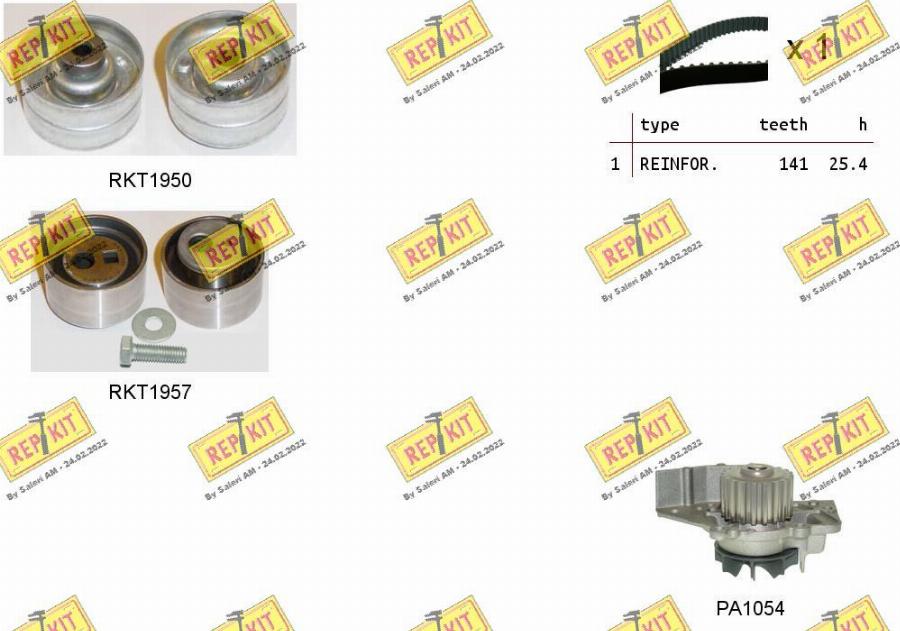 REPKIT RKTK0937PA - Water Pump & Timing Belt Set www.autospares.lv