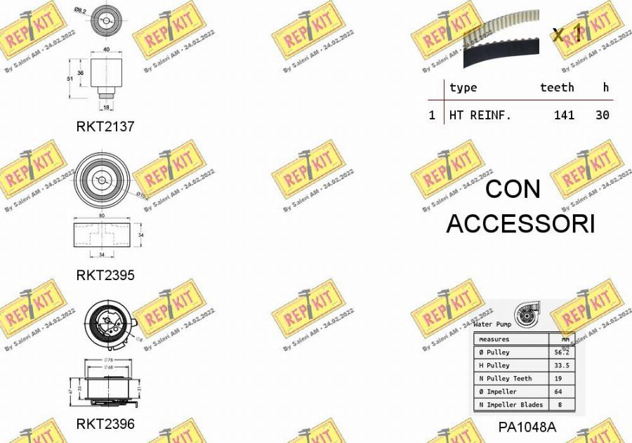 REPKIT RKTK0929PA - Ūdenssūknis + Zobsiksnas komplekts www.autospares.lv