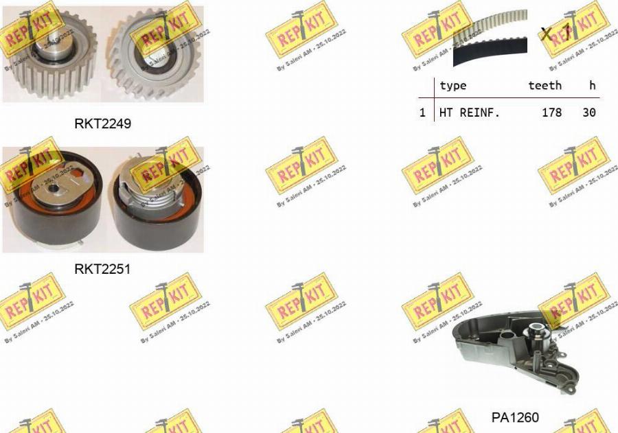 REPKIT RKTK0925PA - Water Pump & Timing Belt Set www.autospares.lv