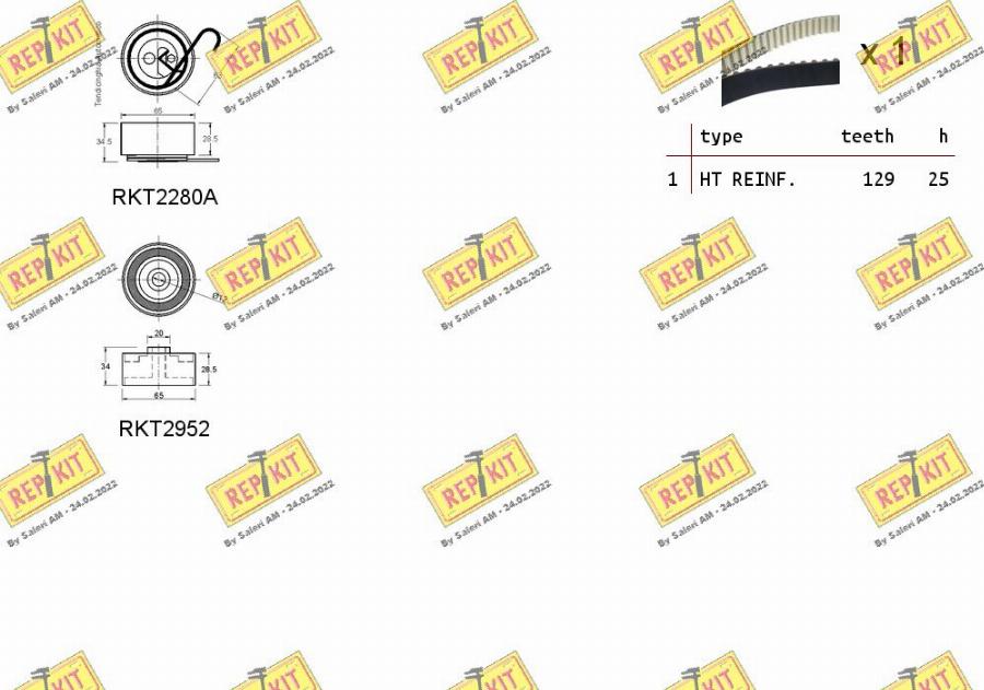 REPKIT RKTK0926 - Zobsiksnas komplekts www.autospares.lv