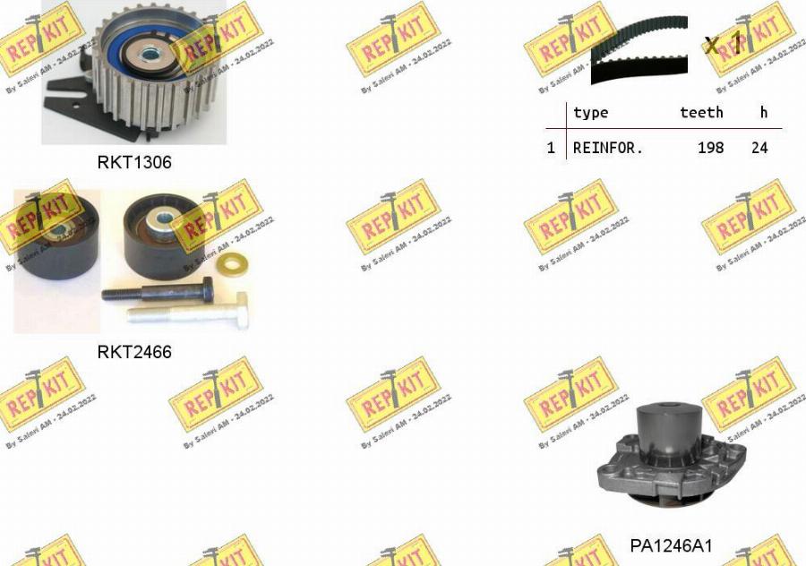 REPKIT RKTK0927PA - Water Pump & Timing Belt Set www.autospares.lv