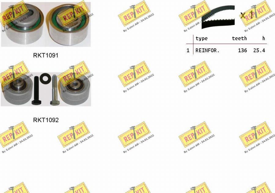 REPKIT RKTK0898 - Timing Belt Set www.autospares.lv