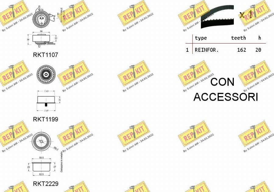 REPKIT RKTK0849 - Zobsiksnas komplekts autospares.lv