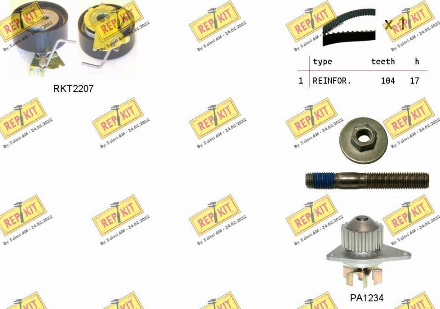 REPKIT RKTK0859PA - Water Pump & Timing Belt Set www.autospares.lv