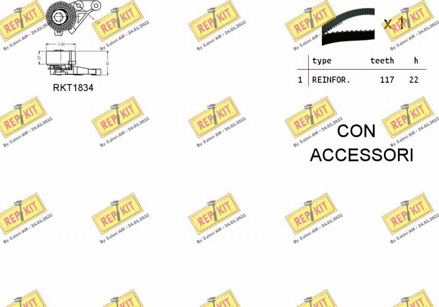 REPKIT RKTK0855 - Zobsiksnas komplekts autospares.lv