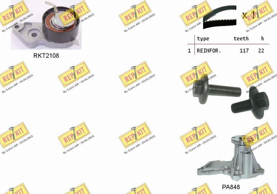 REPKIT RKTK0869PA - Water Pump & Timing Belt Set www.autospares.lv