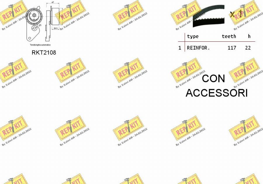 REPKIT RKTK0869 - Zobsiksnas komplekts www.autospares.lv