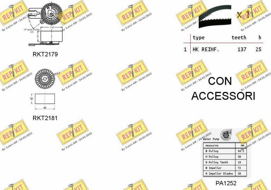 REPKIT RKTK0864PA - Ūdenssūknis + Zobsiksnas komplekts autospares.lv