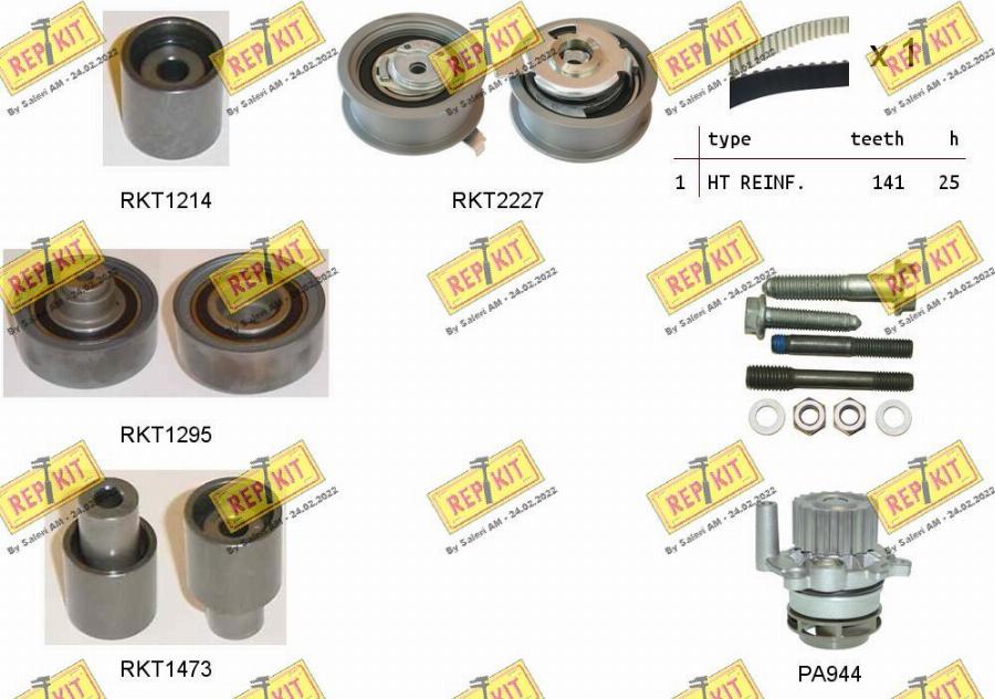 REPKIT RKTK0865PA - Water Pump & Timing Belt Set www.autospares.lv