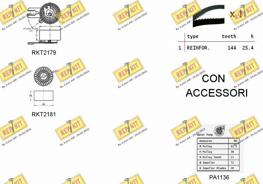 REPKIT RKTK0860PA - Ūdenssūknis + Zobsiksnas komplekts www.autospares.lv