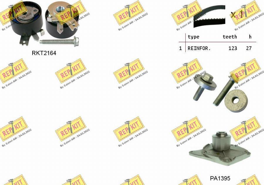 REPKIT RKTK0863PA2 - Ūdenssūknis + Zobsiksnas komplekts autospares.lv