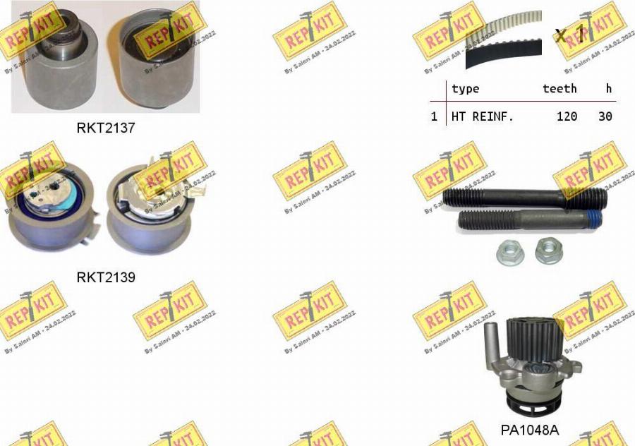 REPKIT RKTK0867PA - Water Pump & Timing Belt Set www.autospares.lv