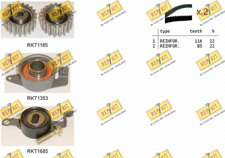 REPKIT RKTK0819 - Zobsiksnas komplekts autospares.lv