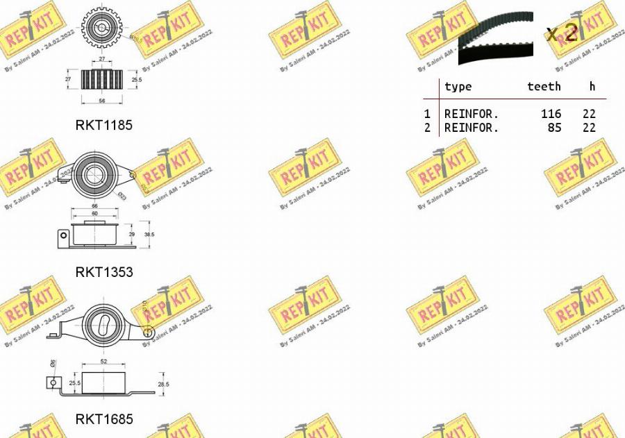 REPKIT RKTK0819 - Zobsiksnas komplekts autospares.lv