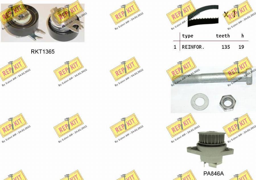 REPKIT RKTK0815PA - Water Pump & Timing Belt Set www.autospares.lv