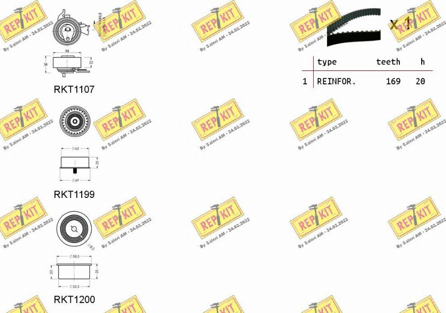 REPKIT RKTK0810 - Zobsiksnas komplekts www.autospares.lv