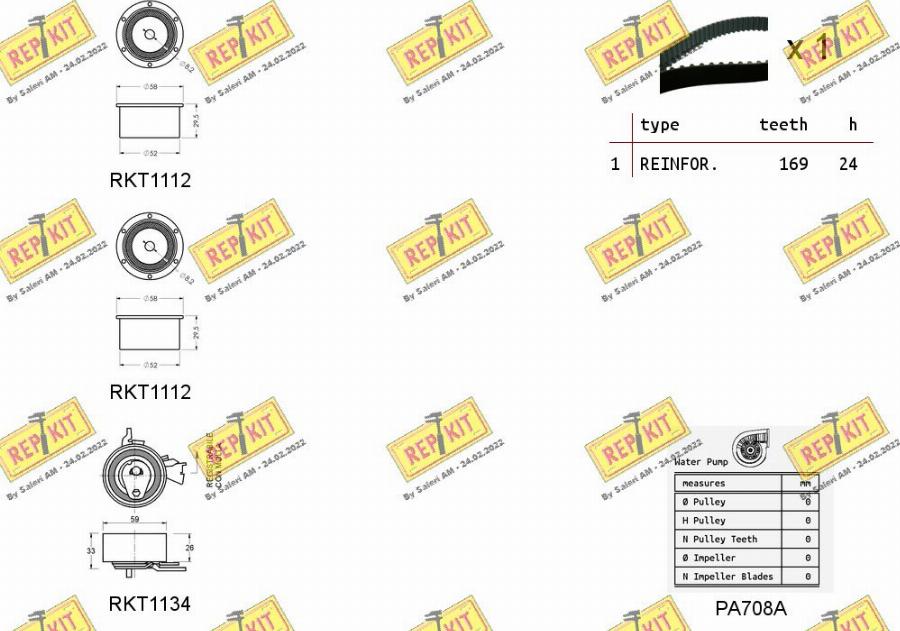 REPKIT RKTK0830PA - Water Pump & Timing Belt Set www.autospares.lv