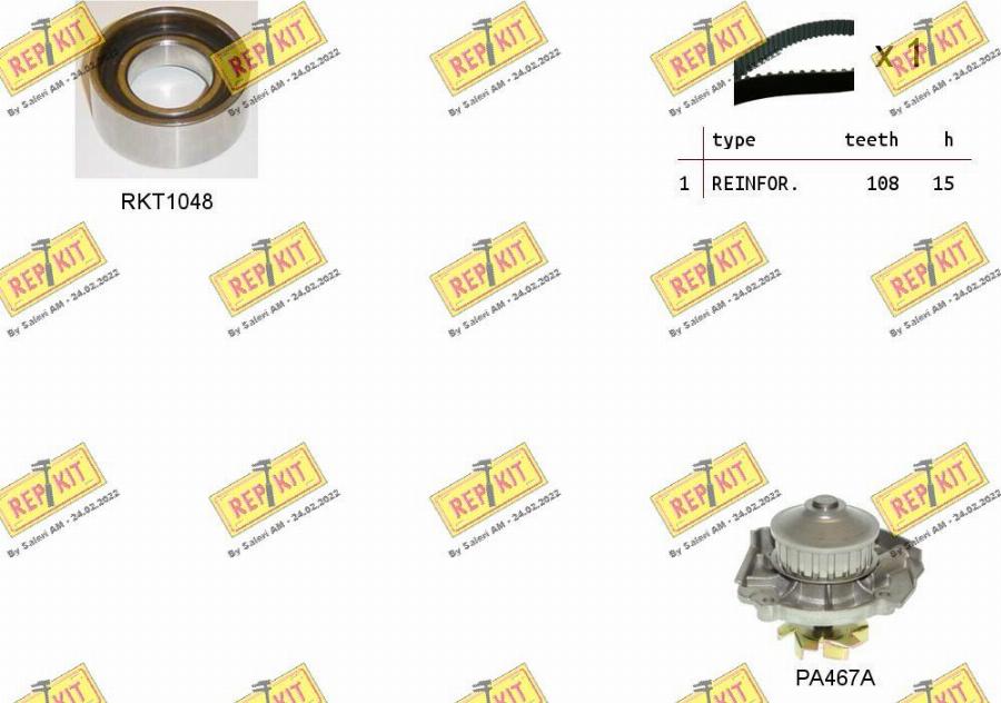 REPKIT RKTK0832PA - Water Pump & Timing Belt Set www.autospares.lv