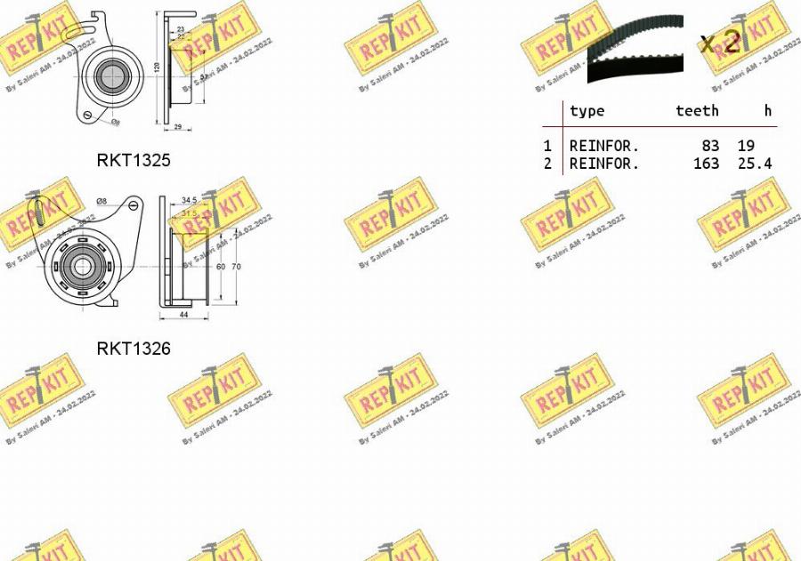 REPKIT RKTK0837 - Timing Belt Set www.autospares.lv