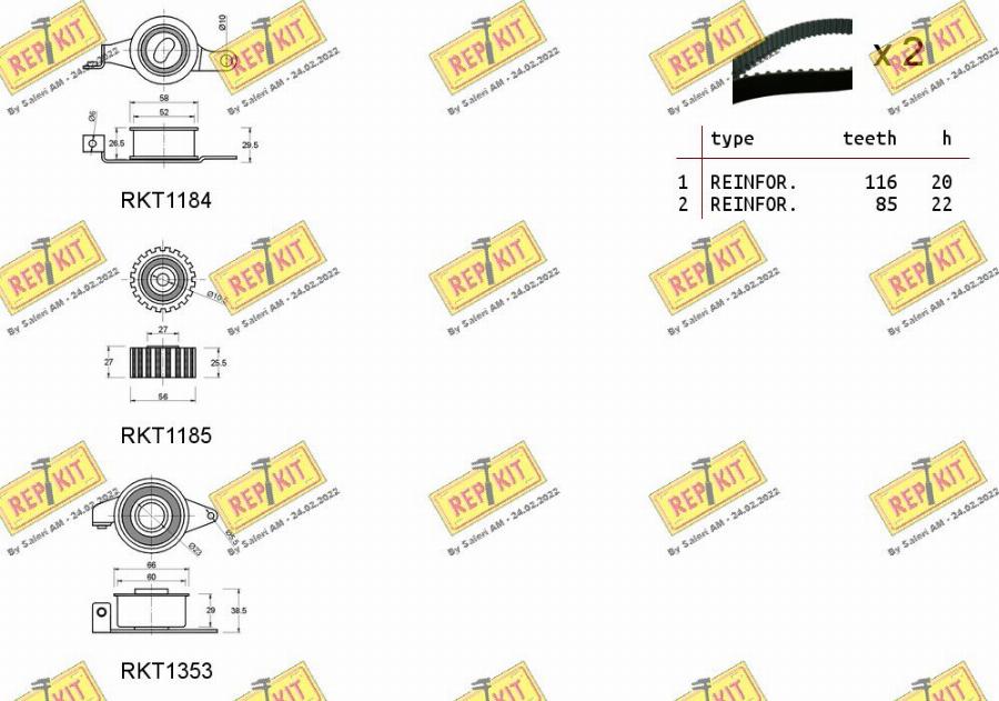 REPKIT RKTK0820 - Zobsiksnas komplekts autospares.lv