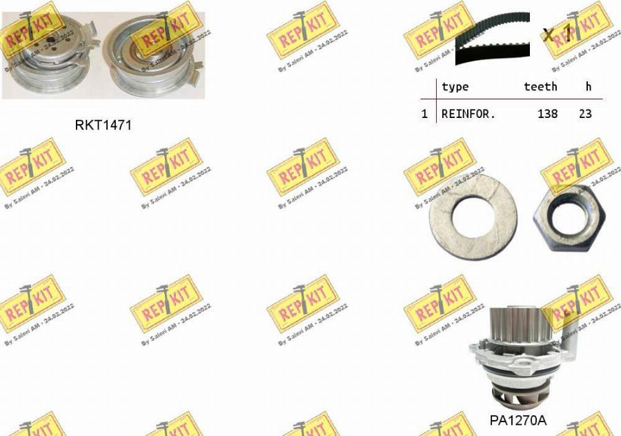 REPKIT RKTK0821PA - Water Pump & Timing Belt Set www.autospares.lv