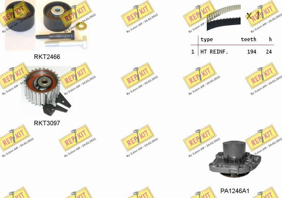 REPKIT RKTK1094PA - Ūdenssūknis + Zobsiksnas komplekts autospares.lv