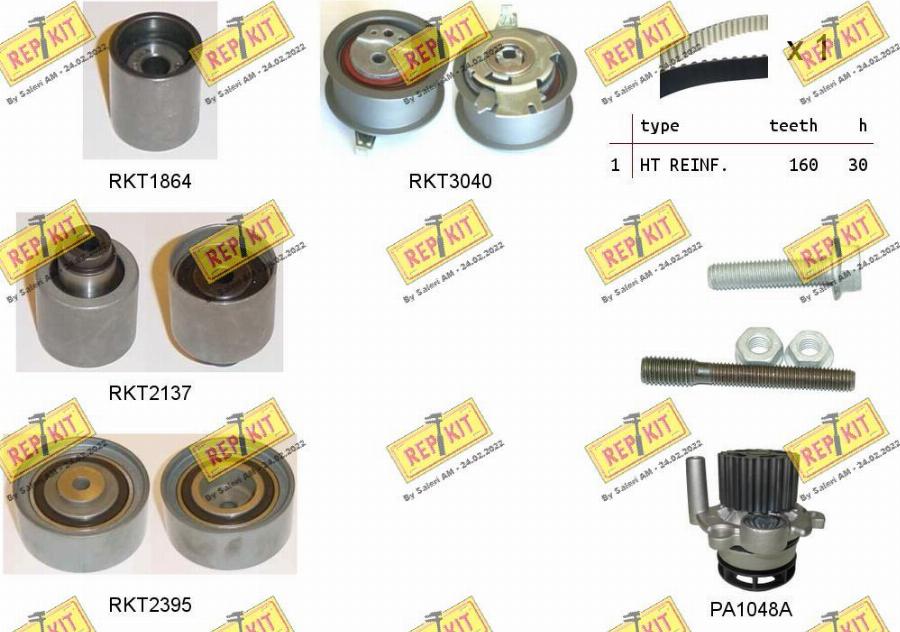 REPKIT RKTK1096PA - Water Pump & Timing Belt Set www.autospares.lv