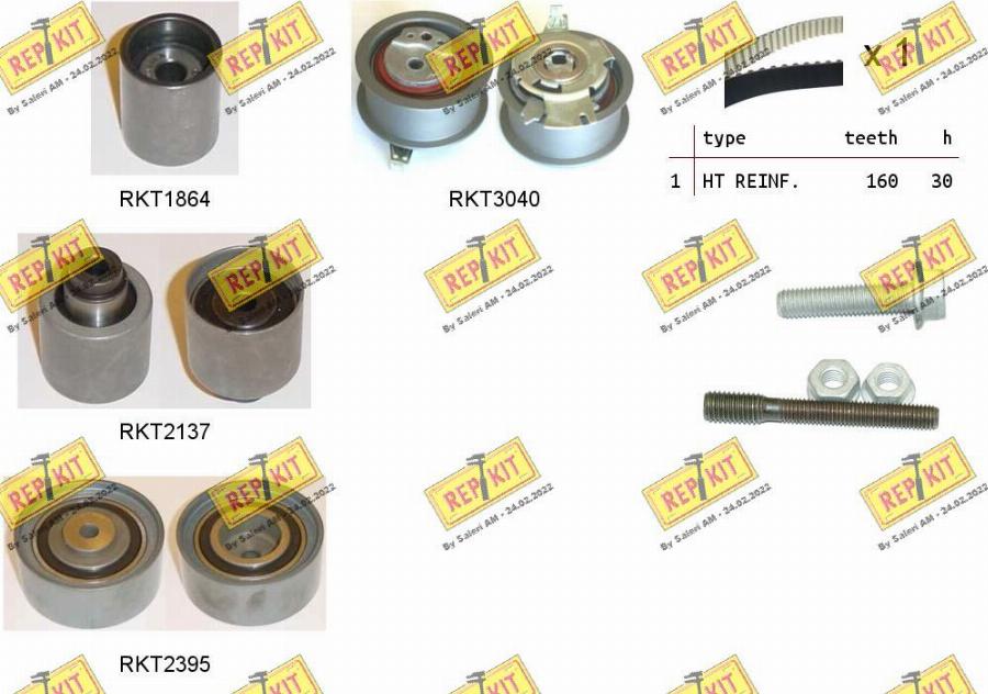 REPKIT RKTK1096 - Timing Belt Set www.autospares.lv