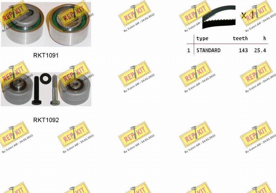 REPKIT RKTK1097 - Timing Belt Set www.autospares.lv