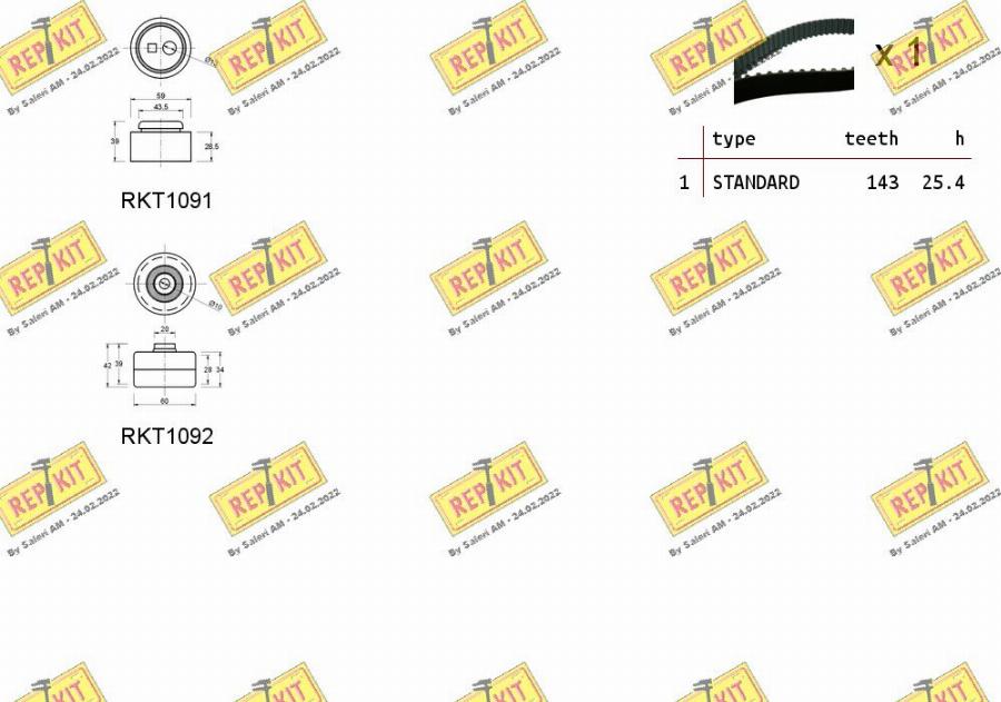 REPKIT RKTK1097 - Timing Belt Set www.autospares.lv