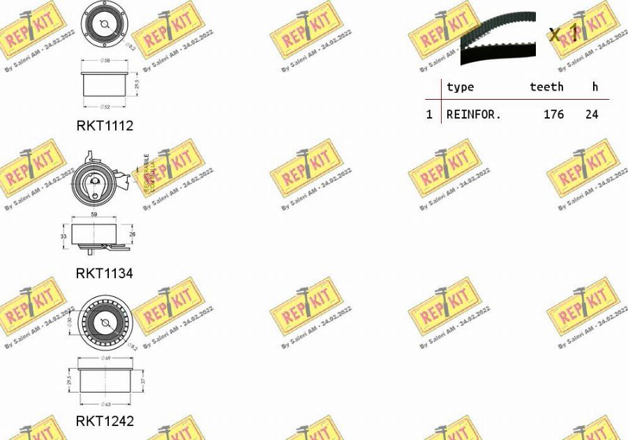 REPKIT RKTK1046 - Zobsiksnas komplekts autospares.lv