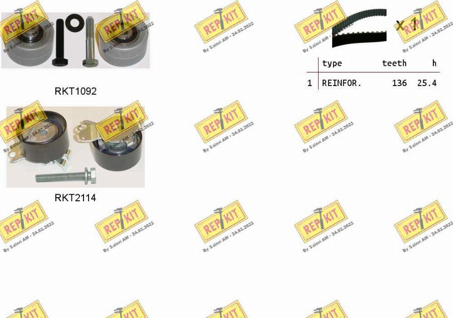 REPKIT RKTK1054 - Timing Belt Set www.autospares.lv