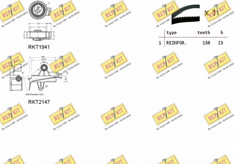 REPKIT RKTK1055 - Комплект зубчатого ремня ГРМ www.autospares.lv