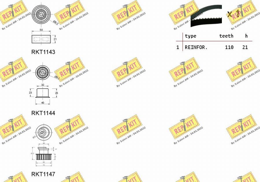 REPKIT RKTK1002 - Zobsiksnas komplekts autospares.lv