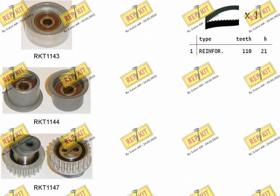 REPKIT RKTK1002 - Timing Belt Set www.autospares.lv