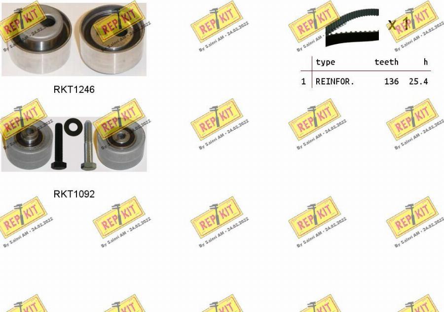 REPKIT RKTK1017 - Timing Belt Set www.autospares.lv