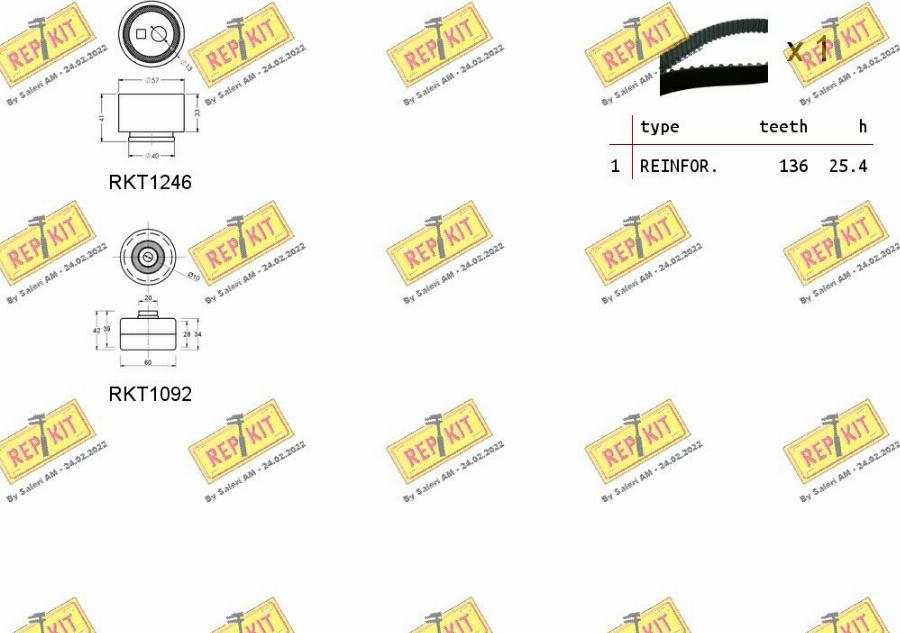 REPKIT RKTK1017 - Zobsiksnas komplekts autospares.lv