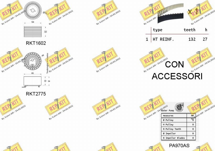 REPKIT RKTK1089PA - Ūdenssūknis + Zobsiksnas komplekts www.autospares.lv