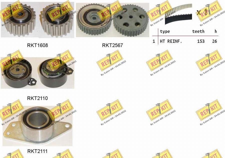 REPKIT RKTK1036 - Timing Belt Set www.autospares.lv