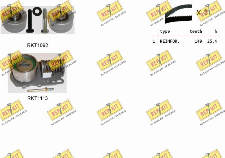 REPKIT RKTK1038 - Zobsiksnas komplekts autospares.lv