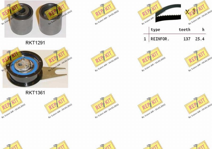 REPKIT RKTK1032 - Timing Belt Set www.autospares.lv