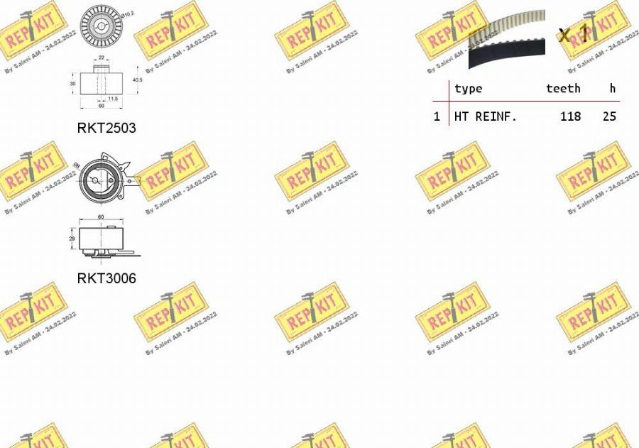 REPKIT RKTK1075 - Комплект зубчатого ремня ГРМ www.autospares.lv