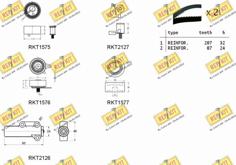 REPKIT RKTK1078C - Zobsiksnas komplekts autospares.lv