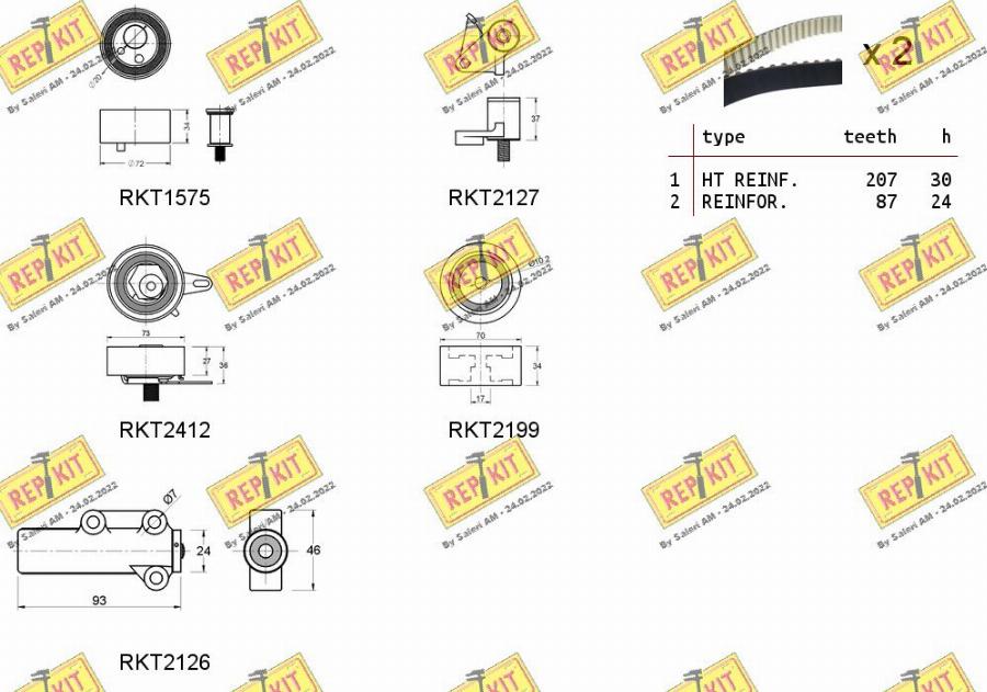 REPKIT RKTK1077C - Zobsiksnas komplekts autospares.lv