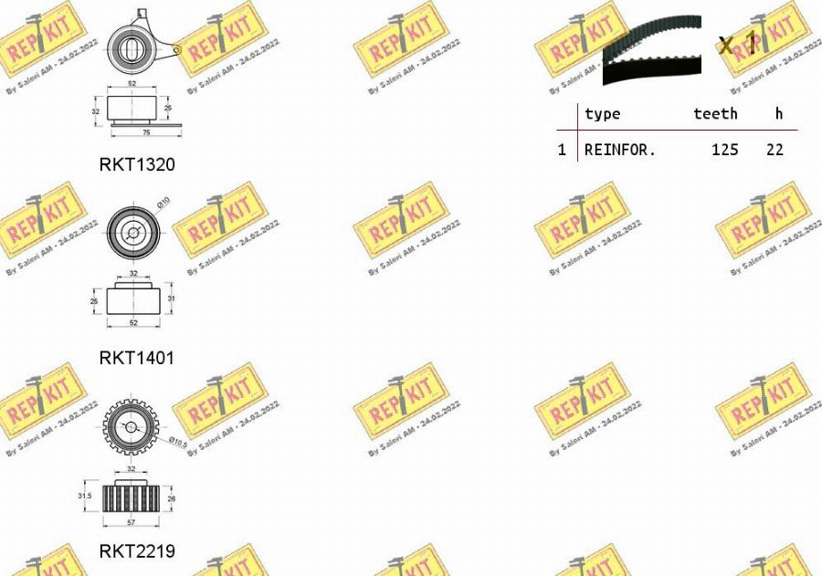 REPKIT RKTK1197 - Zobsiksnas komplekts autospares.lv