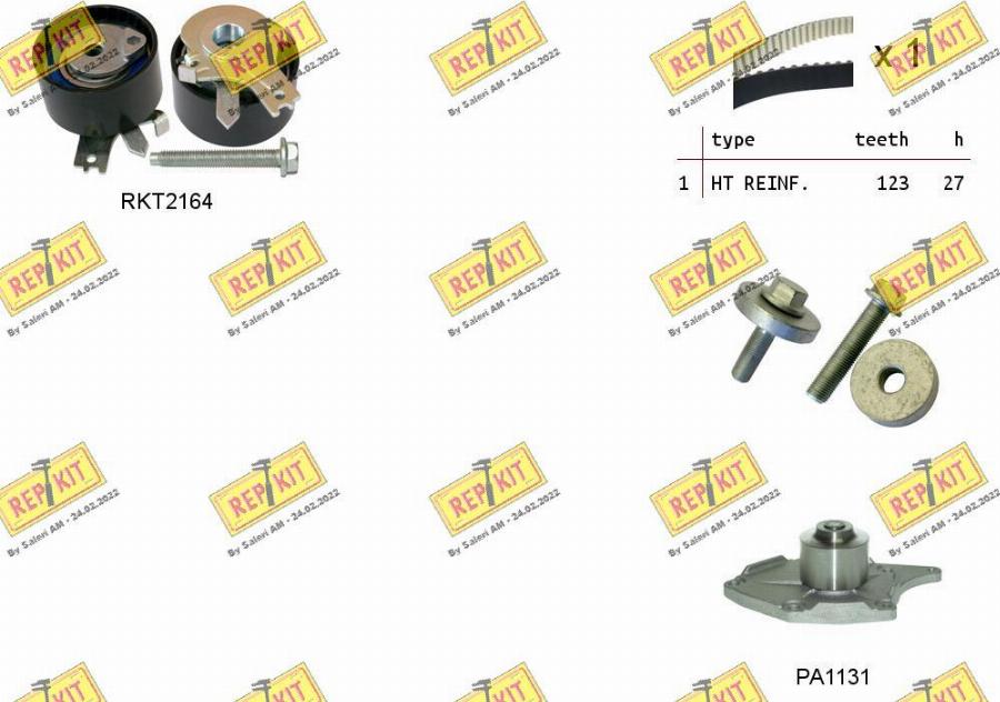 REPKIT RKTK1145PA - Ūdenssūknis + Zobsiksnas komplekts www.autospares.lv