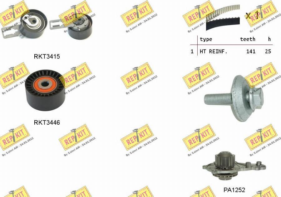 REPKIT RKTK1148PA - Water Pump & Timing Belt Set www.autospares.lv